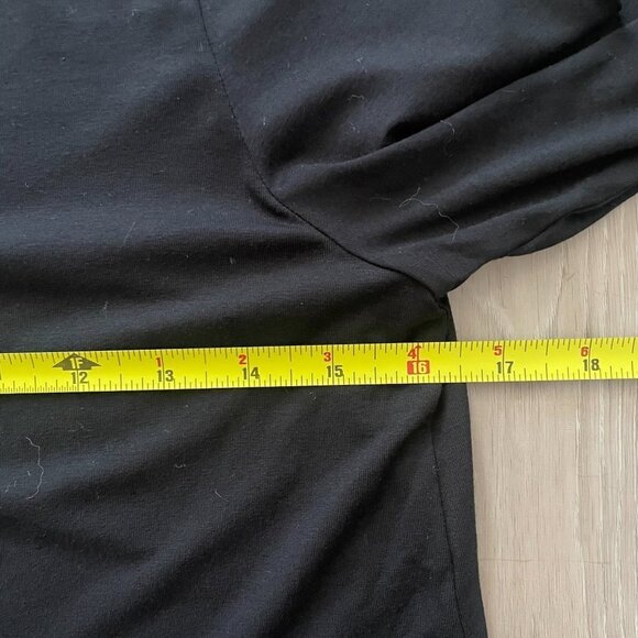 Eileen Fisher | Black Stretchy Long Sleeve Jersey Tunic - Size XS - Picture 9 of 11